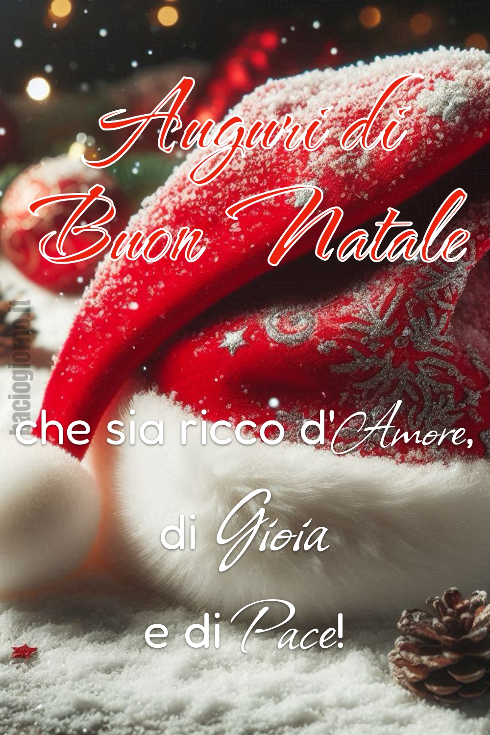 Auguri di Buon Natale, che sia ricco d'Amore, di Gioia e di Pace!